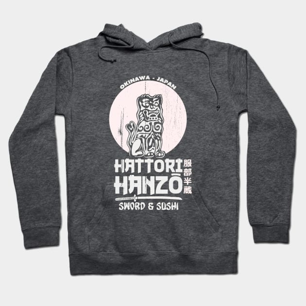 Hattori Hanzo Sword & Sushi Retro Vintage T Shirt Hoodie by lateedesign